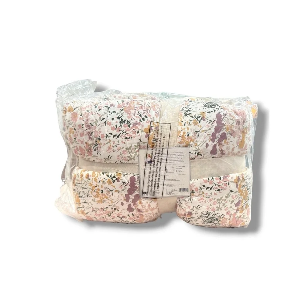 Twin/Twin XL Reversible‎ Floral & Stripe Comforter Set - Threshold Studio McGee